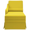 Chaise-longue com almofada e apoio braço direito veludo amarelo 4
