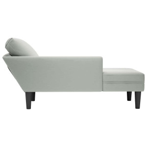Chaise lounge c/ almofada/apoio de braços direito veludo H