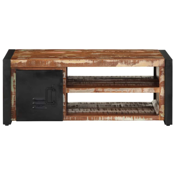 Mesa de centro multicor 90x50x36 cm madeira maciça recuperada M 5