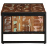 Mesa de centro multicolor 90x50x36 cm madera maciza reciclada 4