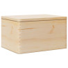 Caja de madera con tapa madera maciza de pino 40x30x23 cm 2