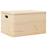 Caja de madera con tapa y asas madera maciza pino 40x30x23 cm 2