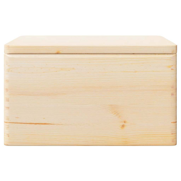 Caixa de madeira tampa pegas 40x30x23 cm pinho madeira maciça M 4