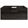Caja de madera con asas madera maciza pino negra 40x30x13 cm 5