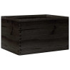 Caja de madera con asas madera maciza pino negra 40x30x23 cm 2