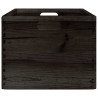 Caja de madera con asas madera maciza pino negra 40x30x23 cm 5