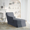 Chaise lounge c/ reforço/apoio de braços direito veludo 2