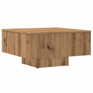 Mesa de centro madera de ingeniería roble artisan 60x60x31.5 cm H