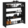 Mueble zapatero madera contrachapada negro 80x25x81 cm 1