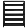 Mueble zapatero madera contrachapada negro 80x25x100 cm 4