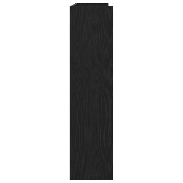 Mueble zapatero madera contrachapada negro 80x25x100 cm M 5