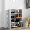 Mueble zapatero madera contrachapada gris sonoma 80x25x61.5 cm 3