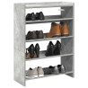 Mueble zapatero madera contrachapada gris hormigón 80x25x61.5cm 1