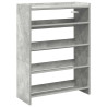 Mueble zapatero madera contrachapada gris hormigón 80x25x61.5cm 2
