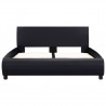 Estructura de cama con LED de cuero sintético negro 120x200 cm 4