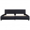 Estructura de cama con LED cuero sintético negro 180x200 cm 4
