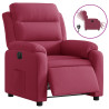 Sillón reclinable eléctrico de terciopelo rojo tinto 2