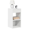 Mesas de cabeceira com gaveta 2 pcs 35x34x66.5 cm branco 1