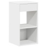 Mesas de cabeceira com gaveta 2 pcs 35x34x66.5 cm branco 5