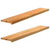 Soleiras da janela 2 pcs 140x30x2 cm carvalho castanho-claro 1