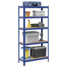 VidaXL 5-Layer Storage Shelf Blue Steel&Madeira de engenharia 1