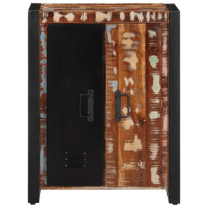 Aparador multicor 55x35x70 cm madeira maciça recuperada H