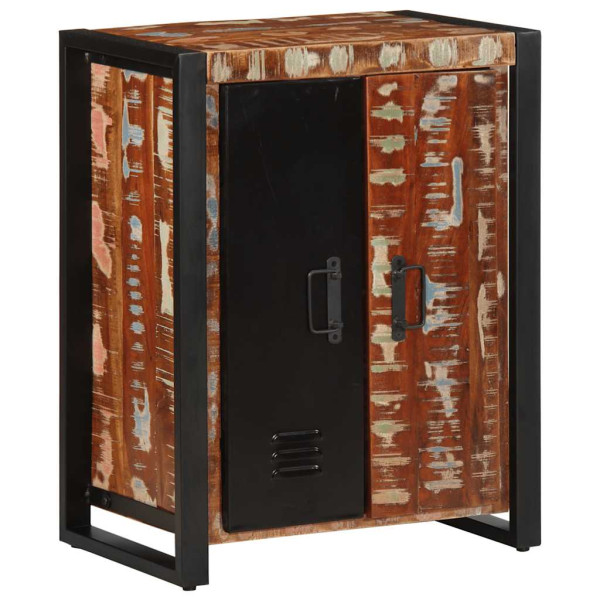 Aparador madera maciza reciclada multicolor 55x35x70 cm M 3