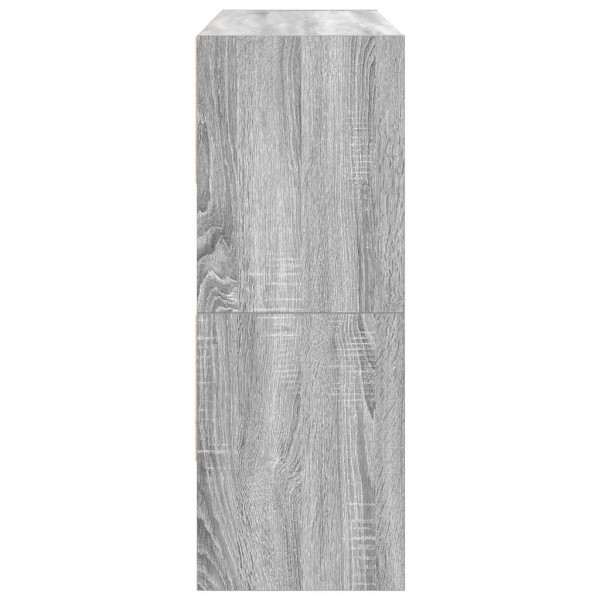 Sapateiras 2 pcs empilháveis 89.5x30x40 cm cinzento sonoma M 5