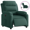 Sillón reclinable eléctrico de terciopelo verde oscuro 2