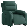 Sillón reclinable eléctrico de terciopelo verde oscuro 3