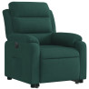 Sillón eléctrico reclinable elevable de terciopelo verde oscuro 4