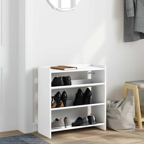 Mueble zapatero madera contrachapada blanco 60x25x62 cm M 3