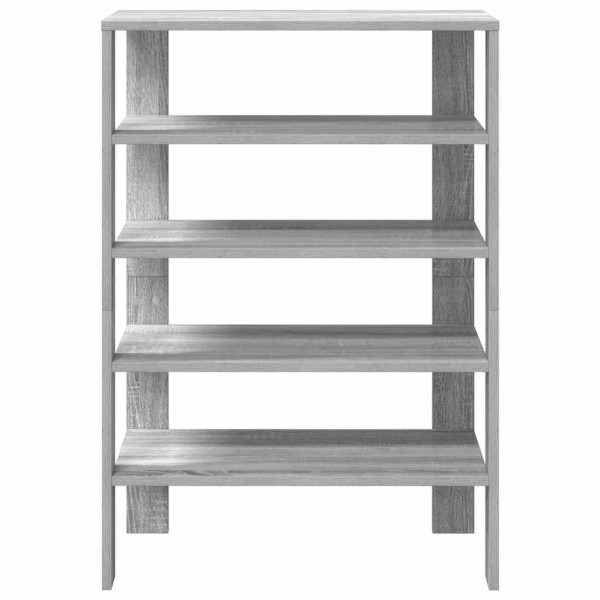 Mueble zapatero madera de ingeniería gris Sonoma 60x30x98 cm M 4
