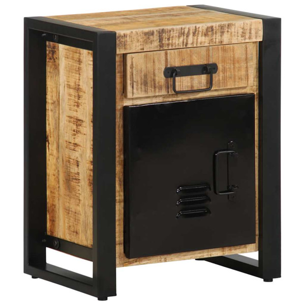 Mesita de noche madera maciza de mango 40x30x50 cm M 4