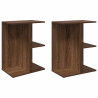 Mesas cabeceira 2pcs 46.5x29x61 deriv.madeira carvalho castanho 2
