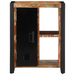 Aparador madera maciza reciclada multicolor 55x35x70 cm H