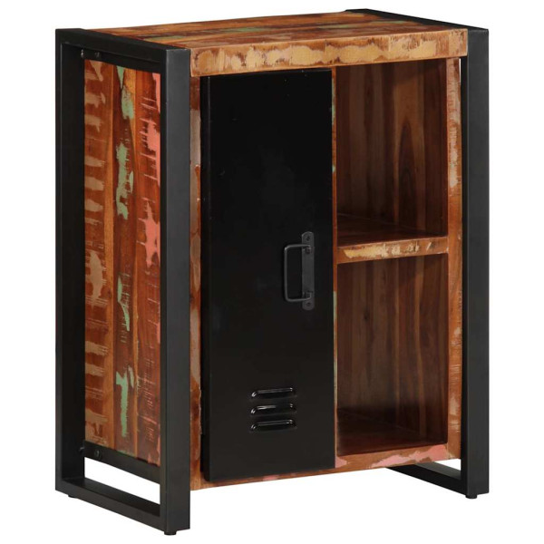 Aparador madera maciza reciclada multicolor 55x35x70 cm M 3