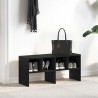 Zapatero apilable roble negro 89.5x30x40 cm 3