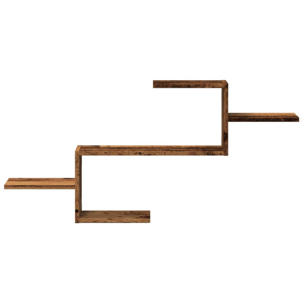 Estante de pared madera de ingeniería envejecida 104x15x49 cm M 4