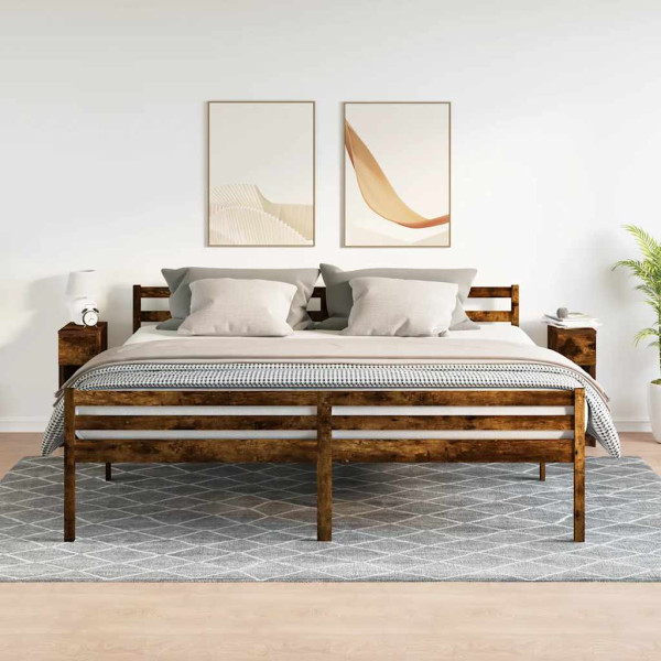 Mesas de cabeceira com gaveta 2 pcs 20x36x60 cm carvalho fumado M 3