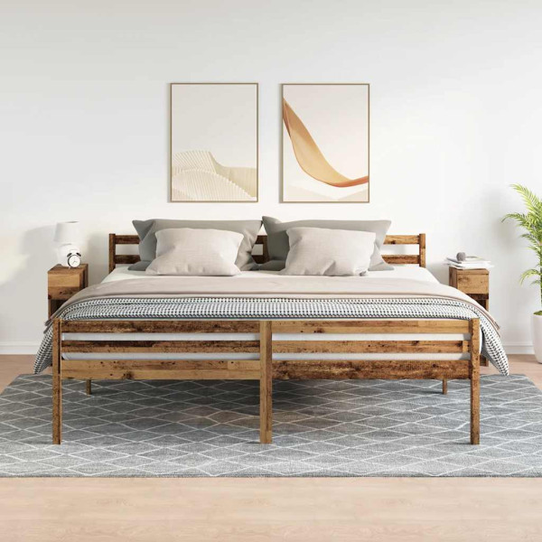 Mesillas de noche con cajón 2 uds madera vieja 20x36x60 cm M 3