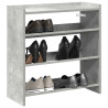 Mueble zapatero madera contrachapada gris hormigón 60x25x62 cm 1