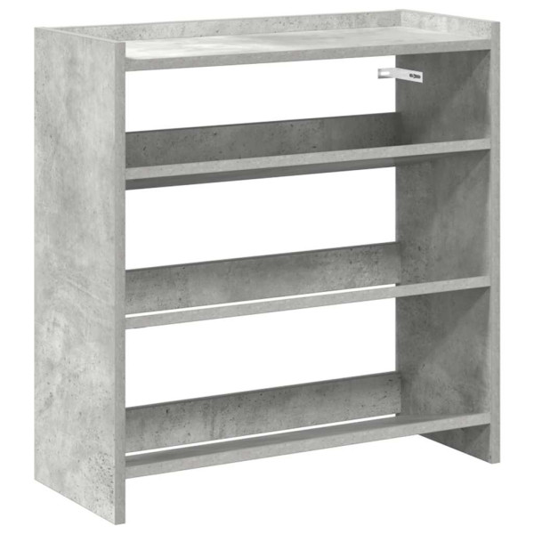 Mueble zapatero madera contrachapada gris hormigón 60x25x62 cm M 2