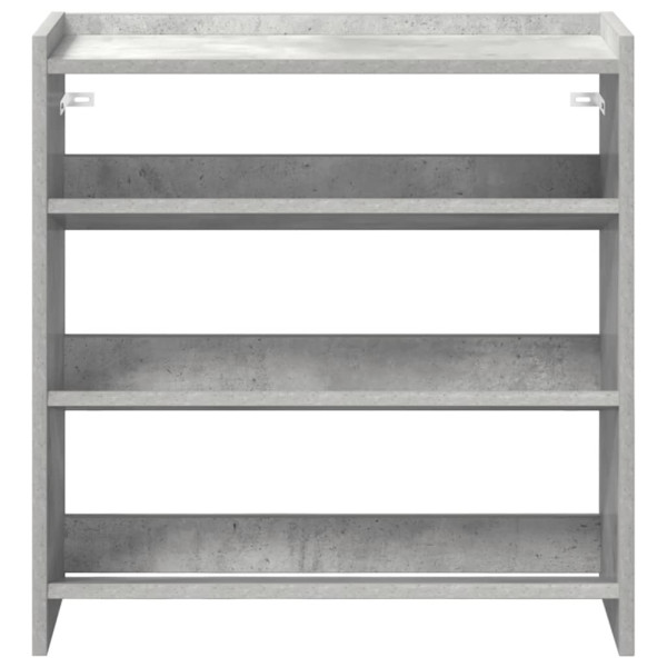 Mueble zapatero madera contrachapada gris hormigón 60x25x62 cm M 4