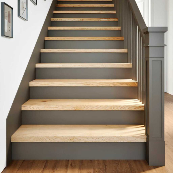 Peldaños escalera 4uds sin tratar 90x30x2cm madera maciza roble D