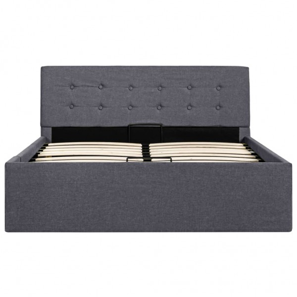 Cama canapé hidráulica almacenaje tela gris oscuro 120x200cm M 3