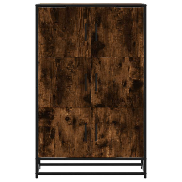 Armário alto 68x35x106.5 cm madeira e metal carvalho fumado M 4