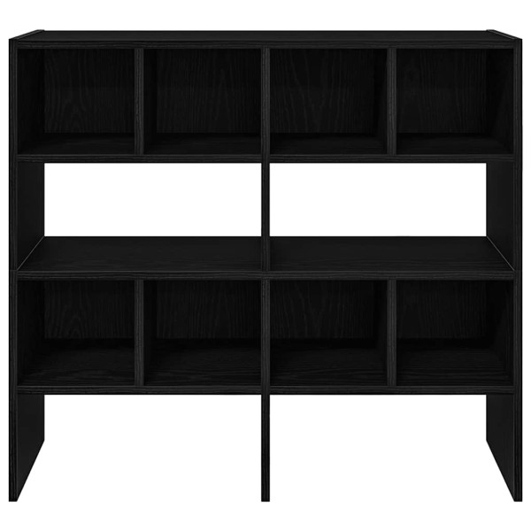 Zapateros 2 uds apilables roble negro 89.5x30x40 cm M 4