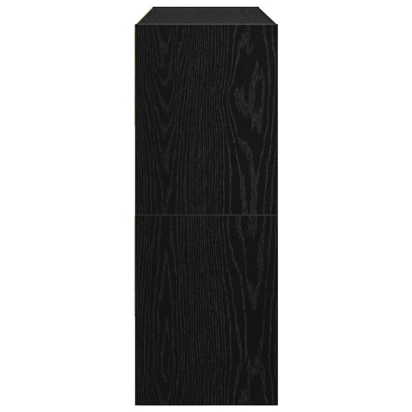 Sapateiras 2 pcs empilháveis 89.5x30x40 cm carvalho preto M 5