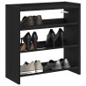 Mueble zapatero madera contrachapada negro 60x25x62 cm 1